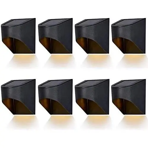 Maggift 8 Pack Outdoor Metal Solar Deck Lights, LED Solar Fence Lights Decor for Steps Stairs Wall Walkway Garden Fences Pathway Maggift 8 Pack Outdoor Metal Solar Deck Lights, LED Solar Fence Lights Decor for Steps Stairs Wall Walkway Garden Fences Pathway