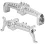 Dilwe RC Front Rear Axle, Metal Front Axle Axle Shell Upgrade Parts Accessory Compatible with SCX10 III 1/10 RC Car Model(Silver)