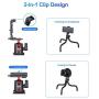 ULANZI Camera Tripod, Mini Flexible Tripod Stand with Hidden Phone Holder w Cold Shoe Mount, 1/4 Screw for Magic Arm, Universal for iPhone 11 Pro Max XS Max X 8 7 Samsung Canon Nikon Sony Cameras