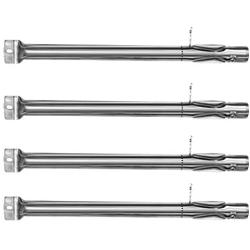 Hongso SBF231 (4-Pack) Universal BBQ Gas Grill Replacement Stainless Steel Pipe Tube Burner for BBQ Pro, Kenmore Sears, K Mart Part, Members Mark Part, Outdoor Gourmet, Lowes Model Grills (15 3/8