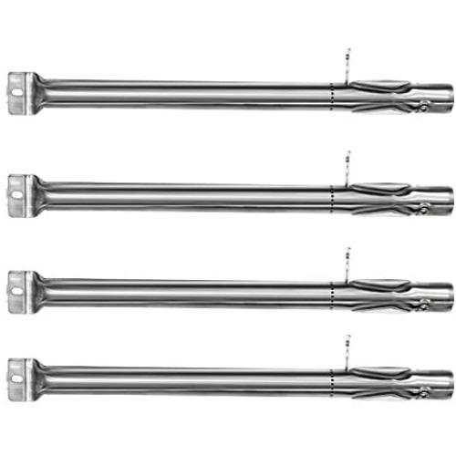 Hongso SBF231 (4-Pack) Universal BBQ Gas Grill Replacement Stainless Steel Pipe Tube Burner for BBQ Pro, Kenmore Sears, K Mart Part, Members Mark Part, Outdoor Gourmet, Lowes Model Grills (15 3/8