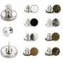 Jean Button Pins┃8 PCS Button Pins for Jeans Pants Button Pins Instant Buttons Jean Button for Pants Fashion Jeans Swing Crafts DIY, Easy to Use and No Tools Require.