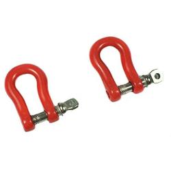 LAFEINA 1:10 Tow Shackle RC Accessory for 1/10 RC Rock Crawler Axial SCX10 Tamiya CC01 D90 D110 RC Car Truck Parts (Red)