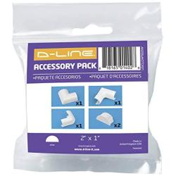 D-Line Cable Raceway Accessories | Join Multiple Channels of D-Line Cord Covers | Connector Multipack (Maxi (Large), White)