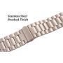PUGO TOP Compatible with Apple Watch Band 42mm 44mm Series 6/5/4/3/2/1/SE for Men Women Stainless Steel Iwatch Strap Replacement Band with Modern Butterfly Buckle. (42mm/44mm, Champagne Gold)