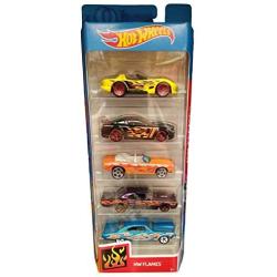 Hot Wheels 2019 HW Flames 5-Pack (Dodge Viper RT/10, Ford Mustang, 69 Camaro Convertible 69 Dodge Coronet Super Bee, and a 66 Ford 427 Fairlane)