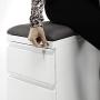 Seville Classics Airlift 2-Drawer Locking Rolling Seat Cushion Home Office Under Desk Pedestal File Storage Cabinet, 12'' W x 23'' D, White