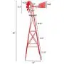 DANGRUUT Upgraded Version 8ft Ornamental Windmills for The Yard Garden, Heavy Duty Metal Weather Vane for Backyard, Outdoor Decor, Ornamental Windmill, Resistant (Red) DANGRUUT Upgraded Version 8ft Ornamental Windmills for The Yard Garden, Heavy Duty Metal Weather Vane for Backyard, Outdoor Decor, Ornamental Windmill, Resistant (Red)