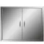 Mophorn BBQ Double Access Door 31W x 24H Inch, BBQ Door Stainless Steel Wall Construction Vertical, Outdoor Kitchen Door for BBQ Island, Grilling Station, Outside Cabinet Mophorn BBQ Double Access Door 31W x 24H Inch, BBQ Door Stainless Steel Wall Construction Vertical, Outdoor Kitchen Door for BBQ Island, Grilling Station, Outside Cabinet