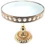 Allgala 3 Piece Set Crystal Gold Plated Cheese Dessert Cupcake Cake Stand with Mirror Plate-Gold Round with Bases-HD89201 Allgala 3 Piece Set Crystal Gold Plated Cheese Dessert Cupcake Cake Stand with Mirror Plate-Gold Round with Bases-HD89201