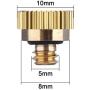 20 Pack Brass Misting Nozzles Tees, Brass Spray Nozzles for Greenhouse Landscaping, Dust Control Mist Nozzle Sprinkler for Outdoor Cooling System 0.012 Orifice (0.3 mm) 10/24 UNC Garden