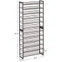 SONGMICS 12-Tier Shoe Rack, Set of 2 Stackable 6-Tier Shoe Organizers, 48-60 Pairs of Shoes, Large Capacity, Metal Mesh Shoe Shelf Storage, Adjustable Flat or Angled Shelves, Bronze ULMR12A