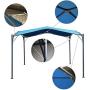 Mefo garden 12 x 12 ft Outdoor Patio Swan Gazebo Canopy for Backyard, Iron, 250gsm Polyester Canopy, Blue