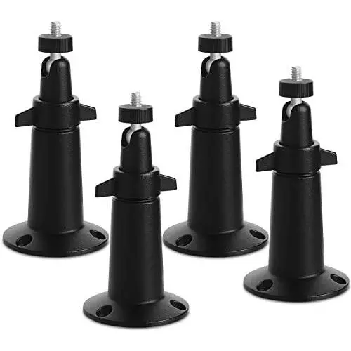 EEEKit Adjustable Security Metal Wall Mount Outdoor/Indoor Compatible with Arlo/Arlo Pro/Pro 2/Arlo Ultra/Arlo Go Security Camera Ring Stick Up Cam Battery eufyCam E, Outdoor/Pan (4 Pack, Black) EEEKit Adjustable Security Metal Wall Mount Outdoor/Indoor Compatible with Arlo/Arlo Pro/Pro 2/Arlo Ultra/Arlo Go Security Camera Ring Stick Up Cam Battery eufyCam E, Outdoor/Pan (4 Pack, Black)