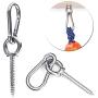 Hammock Hanging Kit, Load Capacity 1400 lb, Stainless Steel Hammock Hook Carabiner Set for Yoga Hammock Swing Chair Indoor Outdoor Relaxation