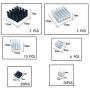 60pcs Small Heatsink Kit, Mini Cooler Heat Sink for Cooling VRM Stepper Driver MOSFET VRam Regulators Raspberry Pi 4, Raspberry Pi 3 B+