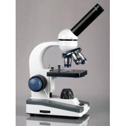 AmScope 40X-1000X Cordless Student Microscope with Slide Preparation Kit and World of The Microscope Book M150C-SP14-CLS-50P100S-WM