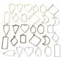 Open Bezel Pendants Charms Resin Molds for Jewelry Findings DIY Pressed Flower Frame Assorted Geometric Hollow Trays 30pcs Open Bezel Pendants Charms Resin Molds for Jewelry Findings DIY Pressed Flower Frame Assorted Geometric Hollow Trays 30pcs