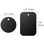 Universal Metal Plate 8 Pack for Magnetic Phone Car Mount Holder Cradle with Adhesive (Compatible with Magnetic Mounts) - 4 Rectangle and 4 Round, Black