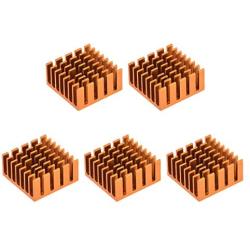 uxcell Electronic Radiators Heatsink for MOS GPU IC Chip Golden 20 x 20 x 10 mm 5pcs