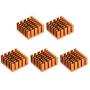 uxcell Electronic Radiators Heatsink for MOS GPU IC Chip Golden 20 x 20 x 10 mm 5pcs
