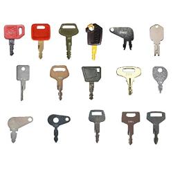 Keyman 16 Heavy Equipment Construction Ignition Key Blank Set Custom Cut to fit Your Equipment 16 Key Blanks