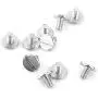 Rivet Studs Screw Back Round Head O Ring Spiles 10pcs Brass Rivet Studs Screw Back Round Ring Head Leathercraft Parts