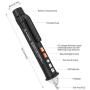 Voltage Tester, Meterk Non-Contact Voltage Tester Pen with Alarm Mode & Live/Null Wire Judgment, LED Flashlight Beeper Multi-sensor, 12V-1000V/48V-1000V Electric Voltage Detector Pen