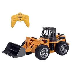 Huina 2.4Ghz Radio Control Bulldozer Construction Vehicle Alloy 6 Channel 4 Wheel Loader Remote Control Simulation Truck