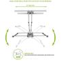 Kanto PDX680W Full Motion Articulating TV Wall Mount for 39-inch to 80-inch TVs Weighing up to 125 Pounds | Integrated Cable Management | Low Profile and 24 in Extension | White