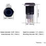 Ulincos Momentary Push Button Switch U16F1 1NO1NC Black Metal Shell with Blue LED Ring Suitable for 16mm 5/8'' Mounting Hole (Blue)