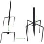 DAINTIER Bird Feeding Station Kit for Outdoors, 5 Prong Base, 92 Inch Black Metal Pole, Birdfeeder Birdbath Planter Hanger for Attracting Wild Birds