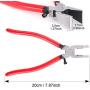 Swpeet 36 Sets 1'' 25mm 3 Colors Key Fob Hardware with 1Pcs Key Fob Pliers , Glass Running Pliers Tools with Jaws, Studio Running Pliers Attach Rubber Tips Perfect for Key Fob Hardware Install