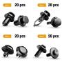 GOOACC GRC-30 120PCS Car Retainer 6.3mm 8mm 9mm 10mm Expansion Screws Replacement Kit Bumper Push Rivet Clips, 1PC Fastener Remover