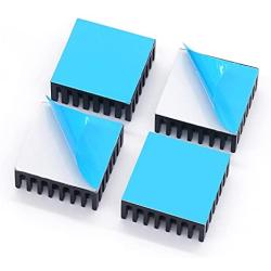 weideer 8pcs Aluminum Heat Sink 25x25x10mm/0.9'' x0.9X 0.4'' Small Cooler Heat Sink with Thermal Conductive Double Sided Tape for CPU IC Chips LED Board HS25x25x10