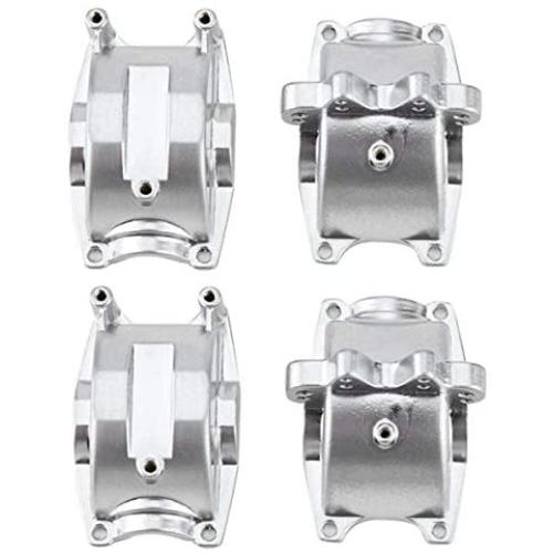 JVSISM 2Pcs Aluminum Front and Rear Gear Box Set for WLtoys 1/18 RC Car A959 A959B A969 A969-B A979 K929 Upgrade Parts Silver
