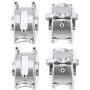 JVSISM 2Pcs Aluminum Front and Rear Gear Box Set for WLtoys 1/18 RC Car A959 A959B A969 A969-B A979 K929 Upgrade Parts Silver