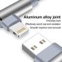 Right Angled iPhone Charging Cable 3 Pack Lightning Cable 10 FT Charge & Data Transfer Cord Compatible with/iPhone XS/Max/XR/X/8/7/6/iPod/iPad.(Grey,10ft)