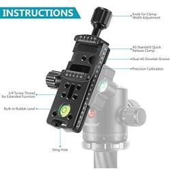 Neewer 100mm Professional Rail Nodal Slide Metal QR Plate Clamp for Camera with Arca Swiss Compatible for Tripod Ballhead Quick Release