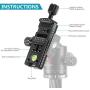 Neewer 100mm Professional Rail Nodal Slide Metal QR Plate Clamp for Camera with Arca Swiss Compatible for Tripod Ballhead Quick Release
