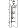 H Potter Garden Trellis for Climbing Plants Wrought Iron Metal for Vine Rose Flower Gar124