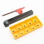 1/2'' CNC Lathe Carbide Indexable Threading Turning Tool Holder SER1212H11 with 10PCS 11ER A60 BP010 Indexable Carbide Turning Insert