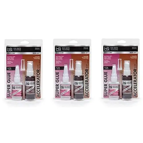 Bob Smith Industries BSI-157H Maxi Cure/Insta-Set Combo Pack (3 oz. Combined),Clear (Тhrее Расk)