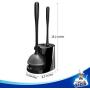 MR.SIGA Toilet Plunger and Bowl Brush Combo for Bathroom Cleaning, Black, 1 Set