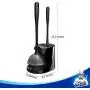 MR.SIGA Toilet Plunger and Bowl Brush Combo for Bathroom Cleaning, Black, 1 Set