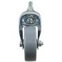 Houseables Caster Wheels, Casters, Set of 4, 3 Inch, Rubber, Heavy Duty, Threaded Stem Mount Industrial Castors, Locking Metal Swivel Wheel, Replacement For Carts, Furniture, Dolly, Workbench, Trolley