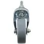 Houseables Caster Wheels, Casters, Set of 4, 3 Inch, Rubber, Heavy Duty, Threaded Stem Mount Industrial Castors, Locking Metal Swivel Wheel, Replacement For Carts, Furniture, Dolly, Workbench, Trolley