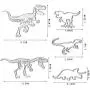 SXLFY Metal Die Cuts for Card Making Stencils DIY Scrapbook Supplies 2-Piece Set (Dinosaur Fossil)