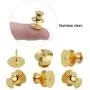Tie Tacks and Clutch Backs Set, 30 Pieces Metal Pin Backs Locking Pin Keepers with 30 Pieces 10mm Tie Tacks Blank Pins (Gold)- No Tool Required Tie Tacks and Clutch Backs Set, 30 Pieces Metal Pin Backs Locking Pin Keepers with 30 Pieces 10mm Tie Tacks Blank Pins (Gold)- No Tool Required