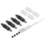 GoolRC 4PCS Aluminum Alloy Metal Shock Absorber Damper for D90 MN-90 MN-99 MN-91 FJ-45 RC Car 1/12 Rock Crawler Upgrade Parts (Black)